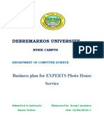 Debremarkos University: Business Plan For EXPERTS Photo House Service