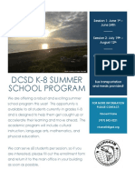 Summer School Program Flyer