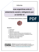 Informe Bibliotecas Argentinas Ante El Aislamiento Social y Obligatorio Por El COVID 19