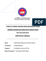 Kritik Jurnal 6 - Kepentingan Bersukan (Blur)