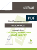 Certificado Inducción Mutual 