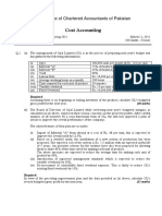 Cost Accounting: The Institute of Chartered Accountants of Pakistan