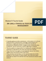 Module IV Tourist Guide: BM 1661.4 Travels & Tour Operations Management