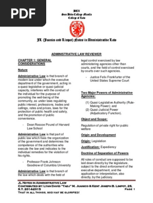 Administrative Law Notes