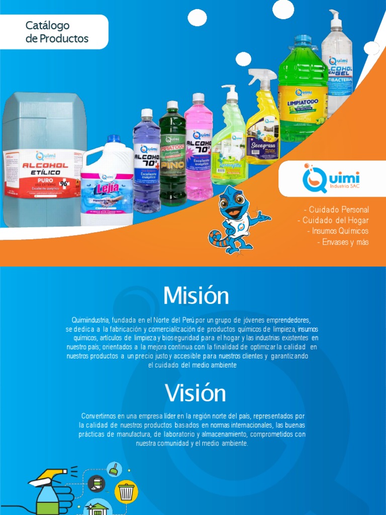 Catálogo de Productos de Limpieza Quimi | PDF | Etanol | Materiales