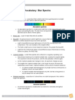 Star Spectra Vocab