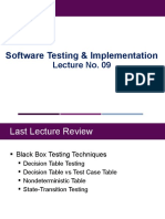 Testing Lecture 09 - White Box Testing I