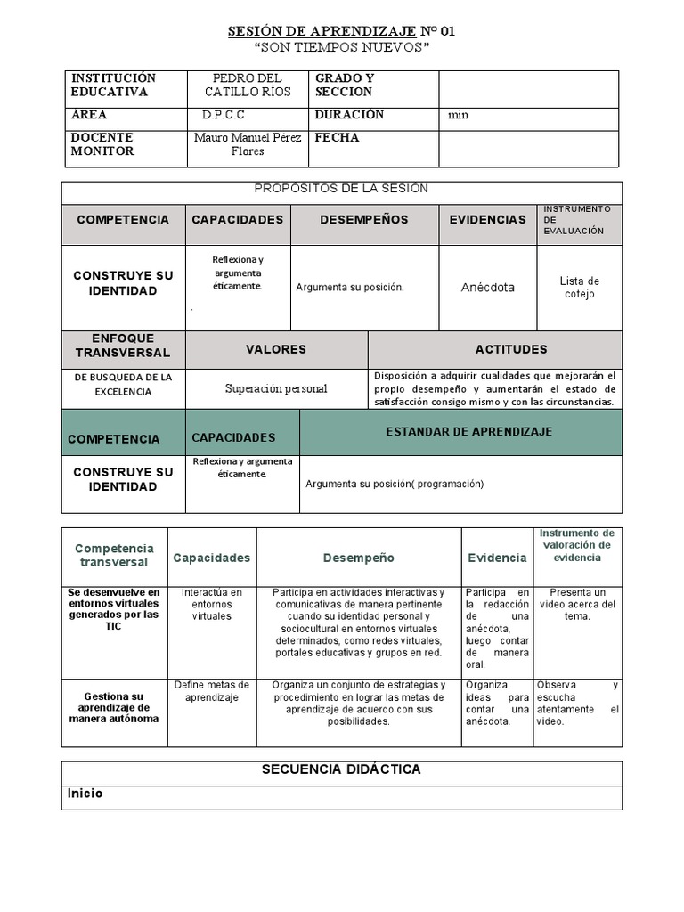 SesiON 3 DPCC | PDF | Aprendizaje | Maestros