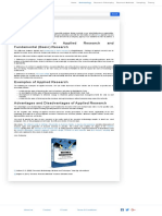 Applied vs Fundamental Research