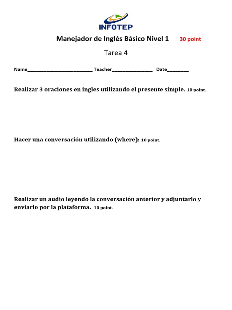 Tarea Del Modulo 4 Pdf