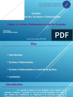 Thème 1 Système D'information en Contrôle de Gestion