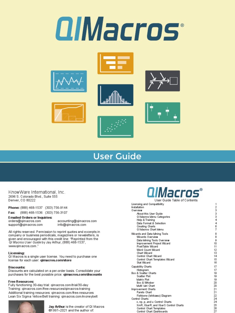 QI Macros User Guide | PDF | Microsoft Excel | Statistics