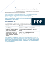 IDD Design Worksheet: Brief Introductory Info