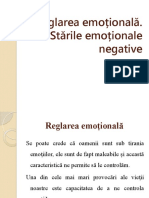 Reglarea Emotionala. Starile Emotionale Negative