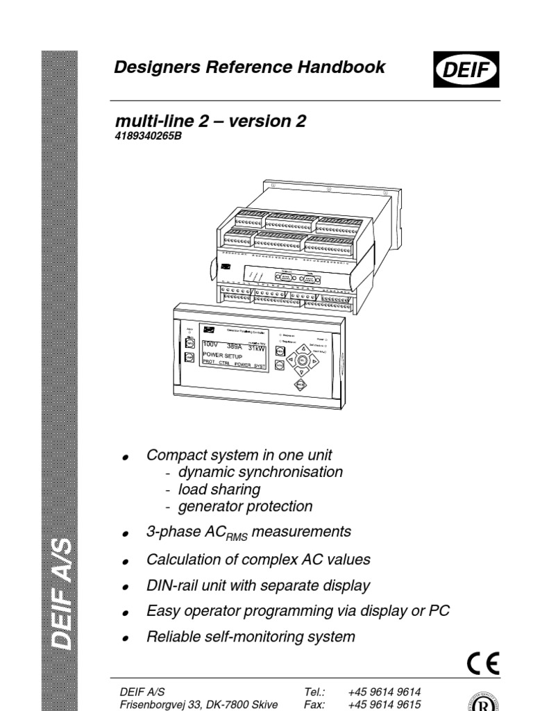 DEIF Generator Protection Unit Manual | PDF | Electric Generator ...