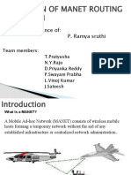 Simulation of Manet Routing Algorithm: Under The Guidance Of: P. Ramya Sruthi
