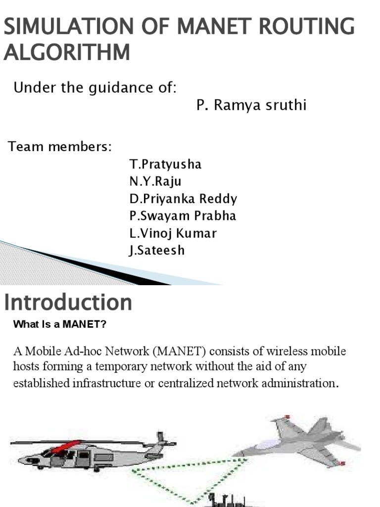 MANET Routing Algorithm Simulation | PDF | Wireless Ad Hoc Network ...