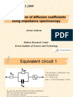 Estimation of Diffusion Coefficients Using Impedance Spectros