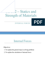 CE 202 - Statics and Strength of Materials: Internal Forces