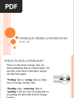 Storage Media and Devices: IGCSE - 0417