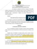 CONSUP. Resolução 102.2020. Regulamentação Das Atividades de Pesquisa e Inovação