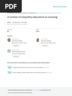 A Review of Empathy Education in Nursing