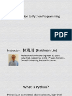 Introduction To Python Programming