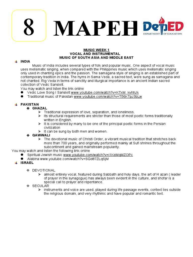 Mapeh 8 Week 1 Pdf Transmission Medicine Infection