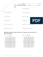 Factoring & Intercept Form - Graphing Parabolas: Solve Each Equation by Factoring