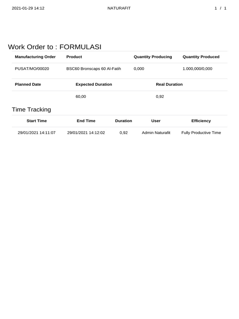 Work Order Details | PDF