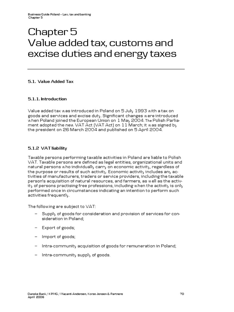 Chapter 5 VAT | PDF | Value Added Tax | Excise