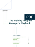 Training Program Manager Playbook