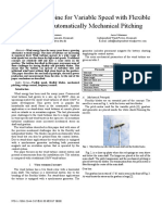 Small Wind Turbine For Variable Speed With Flexible Blades and Automatically Mechanical Pitching