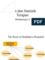 Riset Dan Statistik Terapan: Pertemuan 3