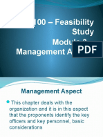 FS 100 - Feasibility Study Module 3 - Management Aspect