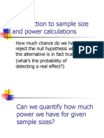 Introduction To Sample Size and Power Calculations