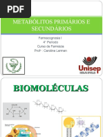 Aula 7 - Metabólitos Primários e Secundários