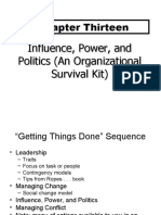 Chapter Thirteen: Influence, Power, and Politics (An Organizational Survival Kit)