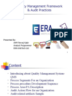 Quality Management Framework & Audit Process Guide