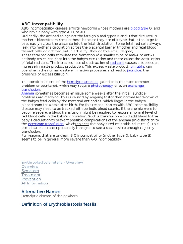ABO-RH Incompatiility | PDF | Blood Type | Animal Physiology