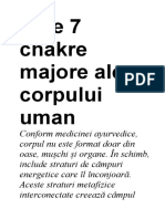 Cele 7 Chakre Majore Ale Corpului Uman