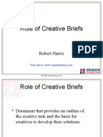 Role of Creative Briefs: Robert Harris