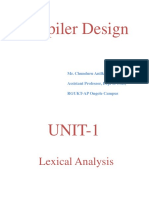 Compiler Design: Mr. Chunduru Anilkumar, Assistant Professor, Dept of CSE, RGUKT-AP Ongole Campus