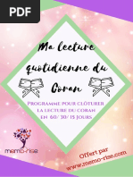 Ma Lecture Quotidienne Du Coran Programme 60 Jours