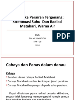 3 - Sifat Fisika Perairan Tergenang (Stratifikasi Suhu Dan Radiasi Matahari, Warna Air)