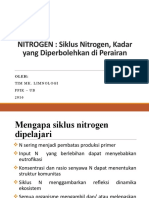 10 - NITROGEN Siklus Nitrogen, Kadar Yang Diperbolehkan Di Perairan