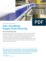 Infor Cloudsuite Supply Chain Planning: End-To-End Planning Suite