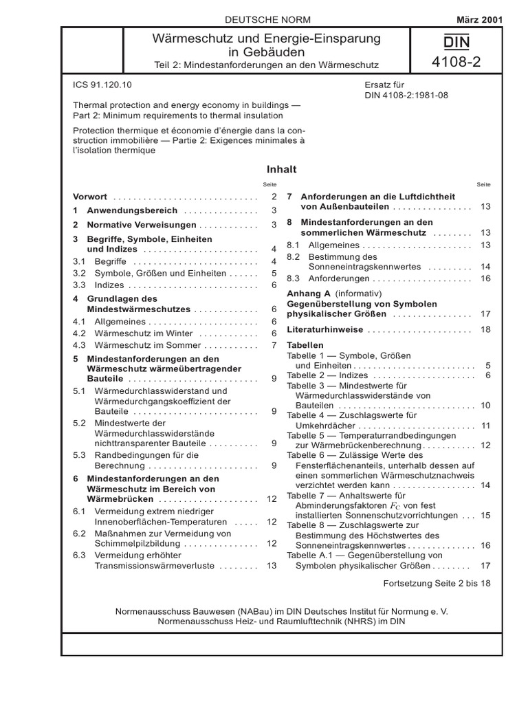 Din 4108-2 2001-03 | PDF