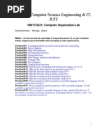 Computer Organization Practicals