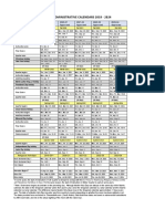 Academic and Administrative Calendars 2019 2024